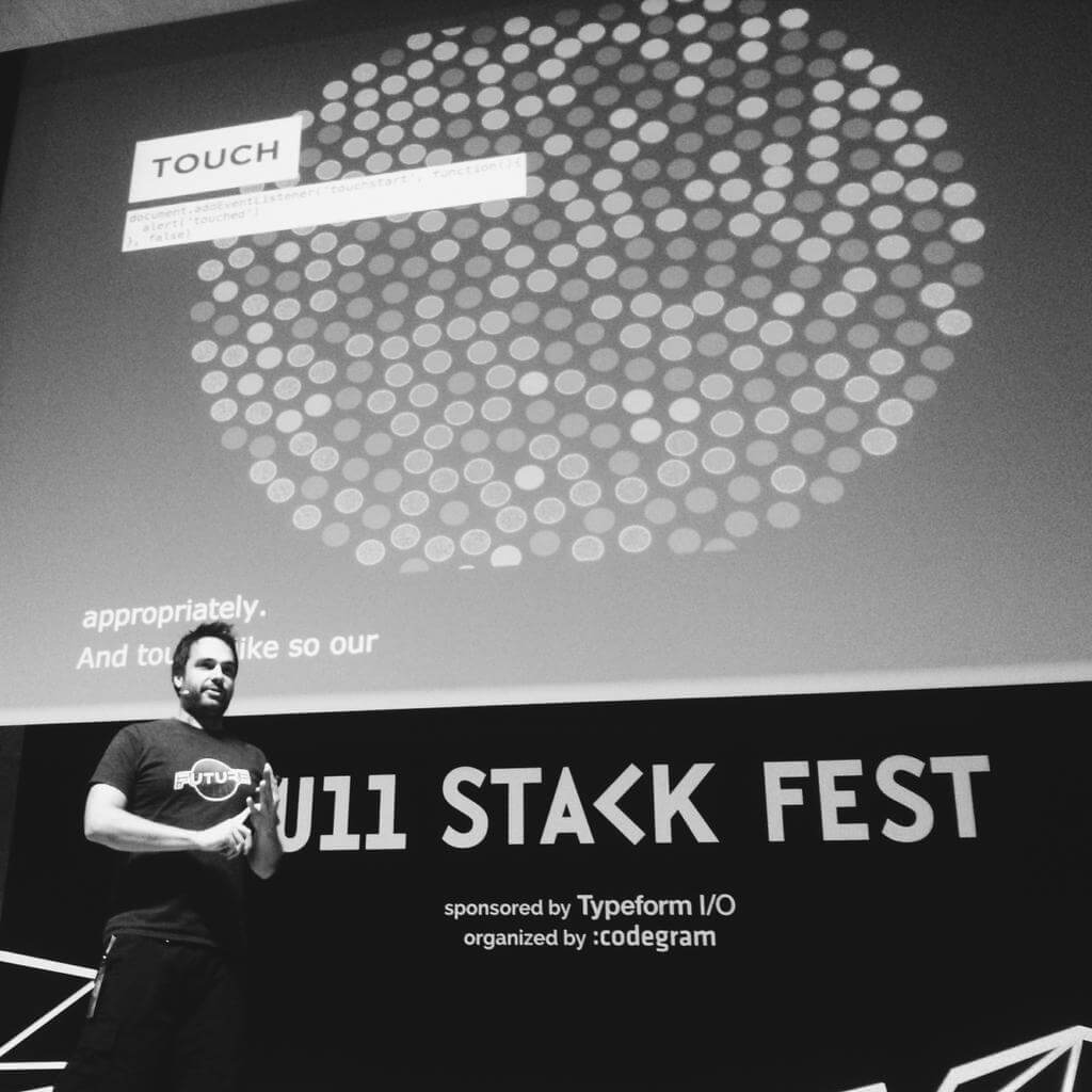 Ben Foxall during his talk. Photo by Maciek.