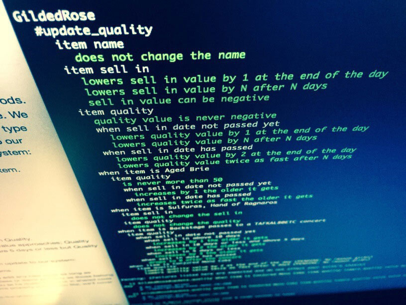 Screenshot of green tests in the terminal